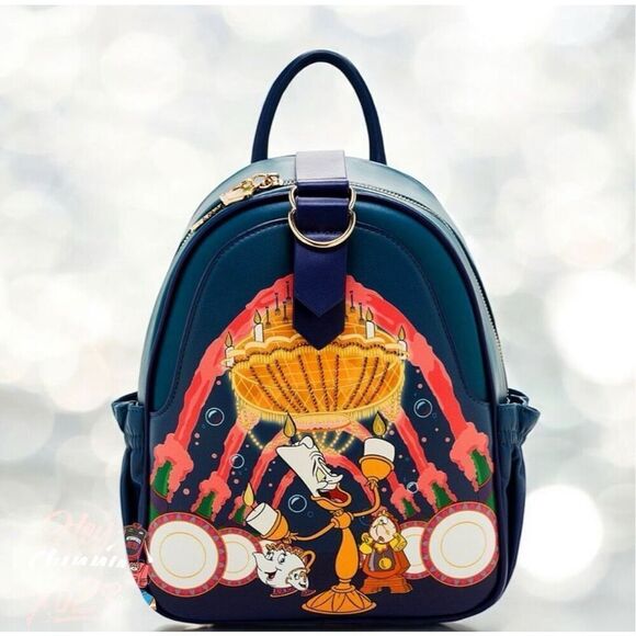 Disney Beauty and the Beast Lumiere Be Our Guest Mini Backpack